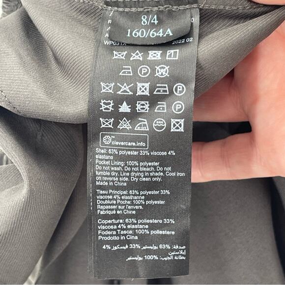 All Saints Aleida Lightweight Tri Pants Pull In Tapered Leg  Size 4 Preppy Boho - Picture 15 of 15